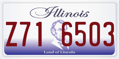 IL license plate Z716503