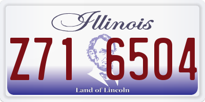 IL license plate Z716504