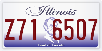IL license plate Z716507