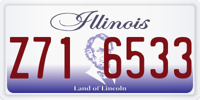 IL license plate Z716533
