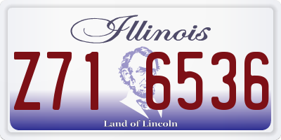 IL license plate Z716536
