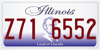IL license plate Z716552