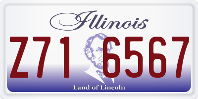 IL license plate Z716567