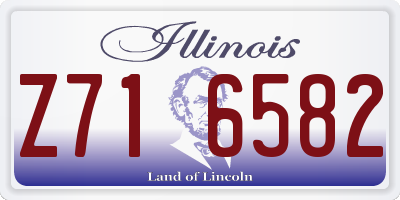 IL license plate Z716582