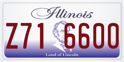 IL license plate Z716600