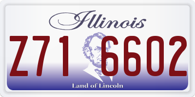 IL license plate Z716602