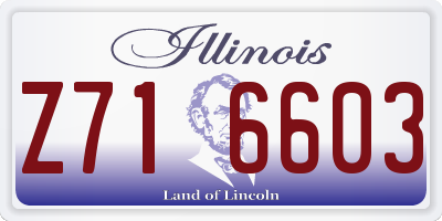 IL license plate Z716603