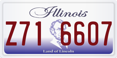 IL license plate Z716607