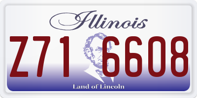 IL license plate Z716608