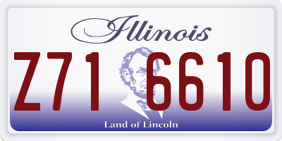 IL license plate Z716610