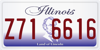 IL license plate Z716616