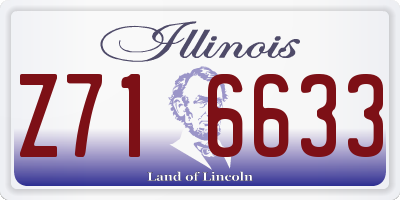 IL license plate Z716633