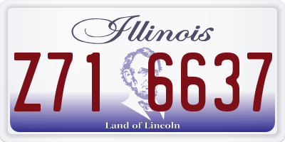 IL license plate Z716637