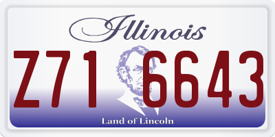 IL license plate Z716643