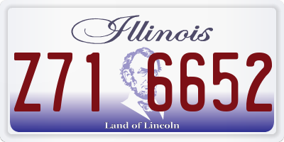 IL license plate Z716652