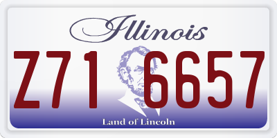 IL license plate Z716657