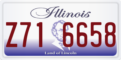 IL license plate Z716658