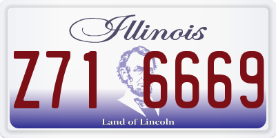 IL license plate Z716669