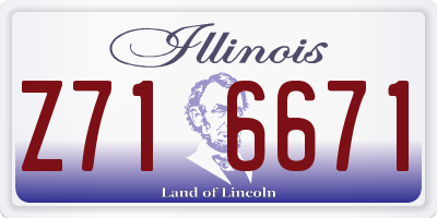 IL license plate Z716671