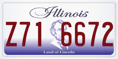 IL license plate Z716672