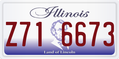 IL license plate Z716673