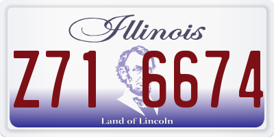 IL license plate Z716674