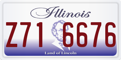 IL license plate Z716676