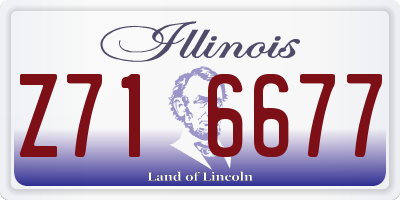 IL license plate Z716677