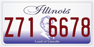 IL license plate Z716678