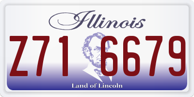 IL license plate Z716679