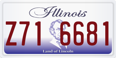 IL license plate Z716681