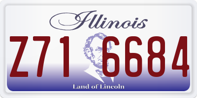 IL license plate Z716684