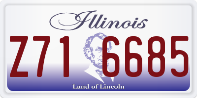 IL license plate Z716685