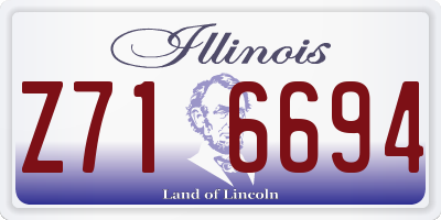 IL license plate Z716694