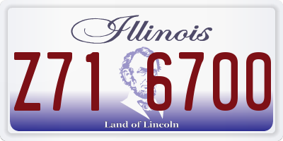 IL license plate Z716700