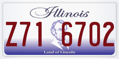 IL license plate Z716702