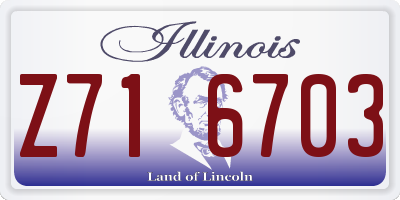 IL license plate Z716703