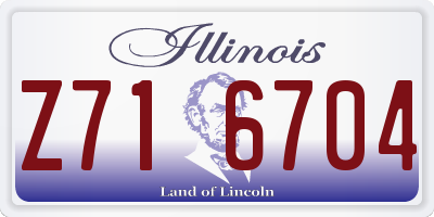IL license plate Z716704