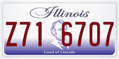 IL license plate Z716707
