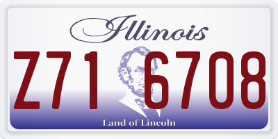 IL license plate Z716708