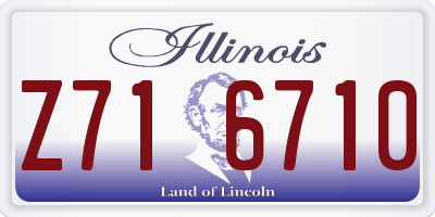 IL license plate Z716710