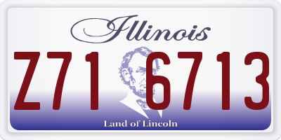 IL license plate Z716713