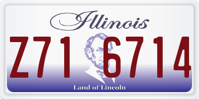 IL license plate Z716714