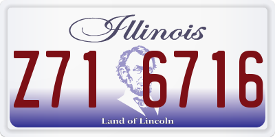 IL license plate Z716716