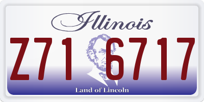 IL license plate Z716717