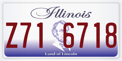 IL license plate Z716718