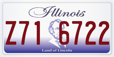 IL license plate Z716722