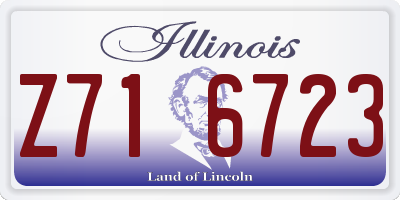 IL license plate Z716723