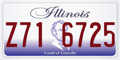IL license plate Z716725