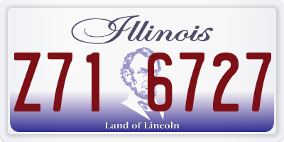 IL license plate Z716727